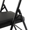 BLACK METAL FOLDING CHAIR FOLDABLE COMPUTER DESK OFFICE PARTY BACK REST CHAIRS