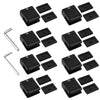 8X Glass Clamp Stainless Steel 304 Clip Flat Bracket For Balustrade 8-10MM Set