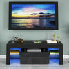 Modern TV Unit Cabinet Stand High Gloss Doors 130cm With LED Lights Drawers Home
