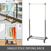 Heavy Duty Commercial Garment Rack Rolling Collapsible Clothing Shelf w/ Wheels