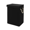 LARGE BLACK LAUNDRY BASKETS WASHING CLOTHES STORAGE FOLDING BASKET BIN WITH LID