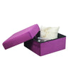 Velvet Foldable Storage Ottoman Seat Stool footrest Bench 60cm x 60cm x 30cm