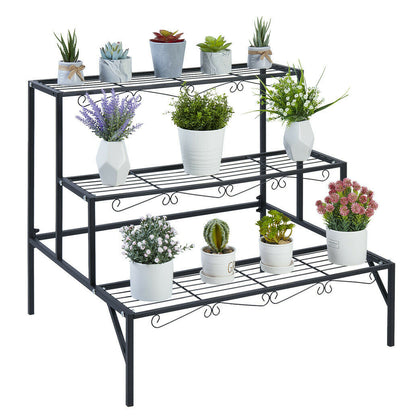 Modern Plant Stand Outdoor Indoor Multi Tier Ladder Plant Shelf fr Patio Balcony
