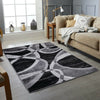 GREY BLACK MODERN DESIGN RUG SOFT LARGE LIVING ROOM FLOOR BEDROOM CARPET RUGS