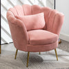 Scallop Back Armchair Lotus Petal Tub Seat Lounge Occasional Accent Sofa Chair