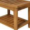 Acacia Wood Bathroom Shower Spa Sauna Stool Bench w/ Shelf Elderly Bath Teak