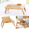Portable Bamboo Laptop Computer Desk Folding Bed Study Working Table Adjustable