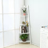 White Wood Ladder Storage Rack Free Stand Shelving Unit Bookcase Plant Pot Shelf