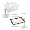LED Magnifying Glass Stand With Light Lamp Hands Free Magnifier Foldable Clamp