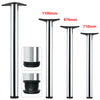 2/4 Piece Chrome Adjustable Breakfast Bar desk leg Universal 710/870/1100 mm