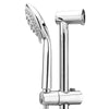Adjustable Chrome Shower Slider Riser Rail Bar Kit Set Modern Head + Hose Holder