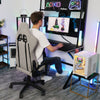 Ergonomic Gaming Chair Massage Office Computer Seat 2D Armrest Recliner Grey