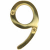 Securit Large Solid Brass Door Numbers 3"/75 mm Polished House Flat Apartment