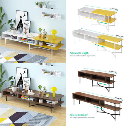 Modern Adjustable TV Stand Storage Cabinet with Shelf Living Room Space Saving