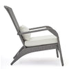 Rattan Single Armchair Sofa High Back Chair Upholstered Couch Lounge Grey