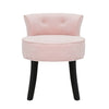 Wing Back Button Vanity Stool Velvet Vintage Bedroom Dressing Table Chair Pouffe