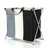 3 COMPARTMENT LAUNDRY CLOTHES WASHING STORAGE BIN BASKET HAMPER DARK LIGHT COLOR