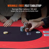 10 Player Oval Foldable Poker Table Casino Blackjack Texa Holdem Table 90"