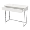 Small White High Gloss Console Table with Drawer - Tiffany TIFF047A