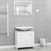 Bathroom Furniture Set 3 Piece High Gloss White Chipboard Furniture