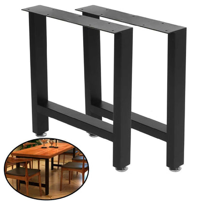 2X Industrial Table Legs Metal Stand Square Box Frame Bench Coffee Desk Leg Feet