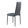 2-6PCS Faux Leather Dining Room Chair Modern High Back Metal Legs Table Chairs