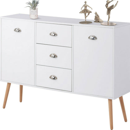 Sideboard Cupboard Living Room Hallway Home 3 Drawers 2 Doors White Space Saving