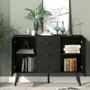 Modern 47" Sideboard Buffet Storage Cabinet Console Table 2 Doors 3 Drawers Home