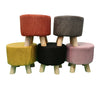 Luxury Chic Wooden Footstool Pouffe Stool Foot Rest Padded Seat Shabby Kids Seat