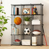 6/8/12 Cube Storage Shelf Rack DIY Wire Grid Bookcase Cabinet Organiser Display