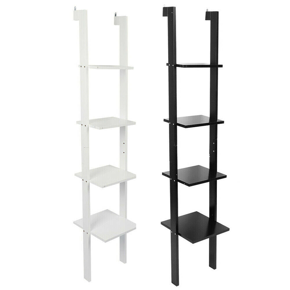 4 Tier Ladder Shelving Unit 5 Tier Display Bookshelf Bookcase Wall Shelf Storage