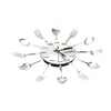 3D Removable Modern Creative Cutlery Kitchen Spoon Fork Wall Clock Home Decor UK