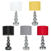 MiniSun Touch Table Lamp - Modern Stacked Ball Light Fabric Shade LED Bulb A+