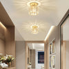 NEW Design Genuine Crystal Hallway Flush Ceiling Light Chandelier Free E14 Bulb