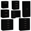 Chest Of Drawers Bedside Cabinet Dressing Table Wardrobe Bedroom Black