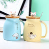420ML Cat Kitten Ceramic Coffee Mug Tea Milk Water Cup Handle Lid Birthday Gift