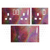 Glitter Effect UK Plug Socket Stickers Kids Bedroom Living Room / Black / Silver