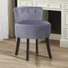 Velvet Padded Button Back Dressing Table Stool Vanity Chair Bedroom Living Room