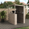 Large Garden Bar Shed Outdoor Wooden Drinks Hatch Patio Party with Storage Shelf