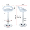 2 Bar Stools Gas Lift Breakfast Bar Chair Kitchen Pub Stool Faux Leather Chrome