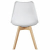 Tulip Dining Chair, Eiffel Inspired, Solid Wood ABS Plastic Padded Seat Office