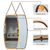 Wall Mount Hanging Mirror Full Length Beauty Makeup Mirror Gold Frame Adjustable