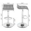 2x Bar Stools Breakfast Chair Swivel Gas Lift Home Kitchen Dining Room Hub Stool