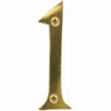 Securit Large Solid Brass Door Numbers 3"/75 mm Polished House Flat Apartment