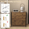 4 Drawers Dresser Tower Organizer Wooden Storage Chest of Drawers Metal Frame