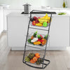 3 Tier Metal Kitchen Fruit Vegetables Basket Magazine Newpaper File Holder Stand