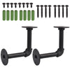 2X Pipe Shelf Brackets Industrial Rustic Wall Floating Shelves Support Tube Rack