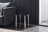 Modern Square 2 Tier Glass Coffee Side Table Storage Shelf Rack Living Room Uk