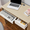 Simple Budget Computer Desk Wooden Small Table With Sliding Drawer Tray