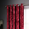 New Crushed Velvet Eyelet Ring Top Blackout Curtains Pair Ready Made Fully Lined